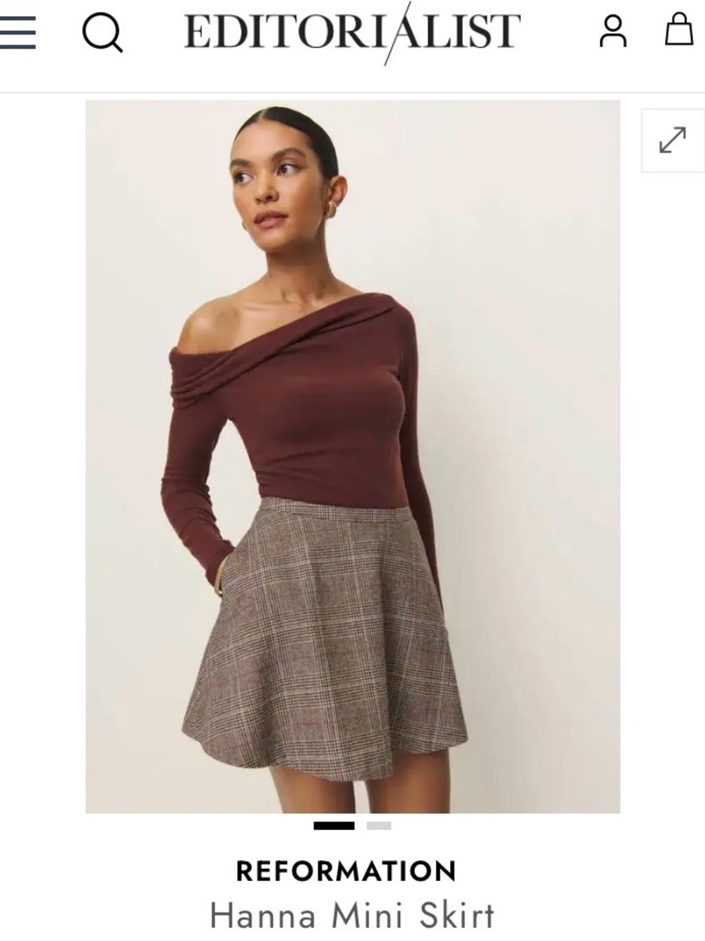 Reformation Hanna Mini Skirt